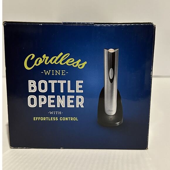 New In Box Oster Electric Wine Bottle Opener Corkscrew Cordless Rechargeable - Picture 3 of 6